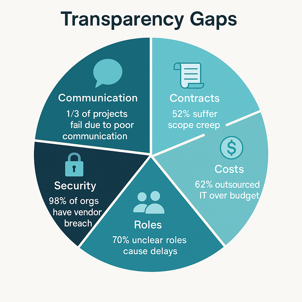 Transparency gaps in outsourcing
